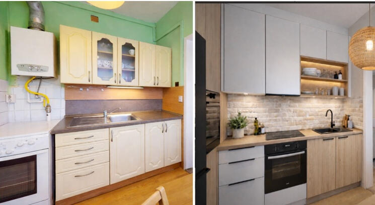 Kuchyň Před a Po