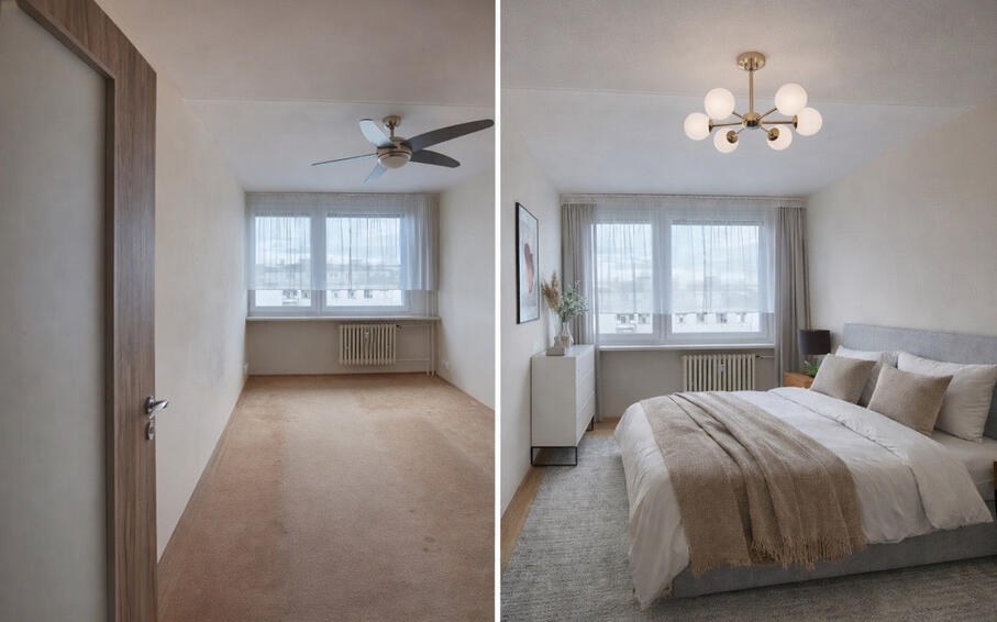 Ložnice Před a Po